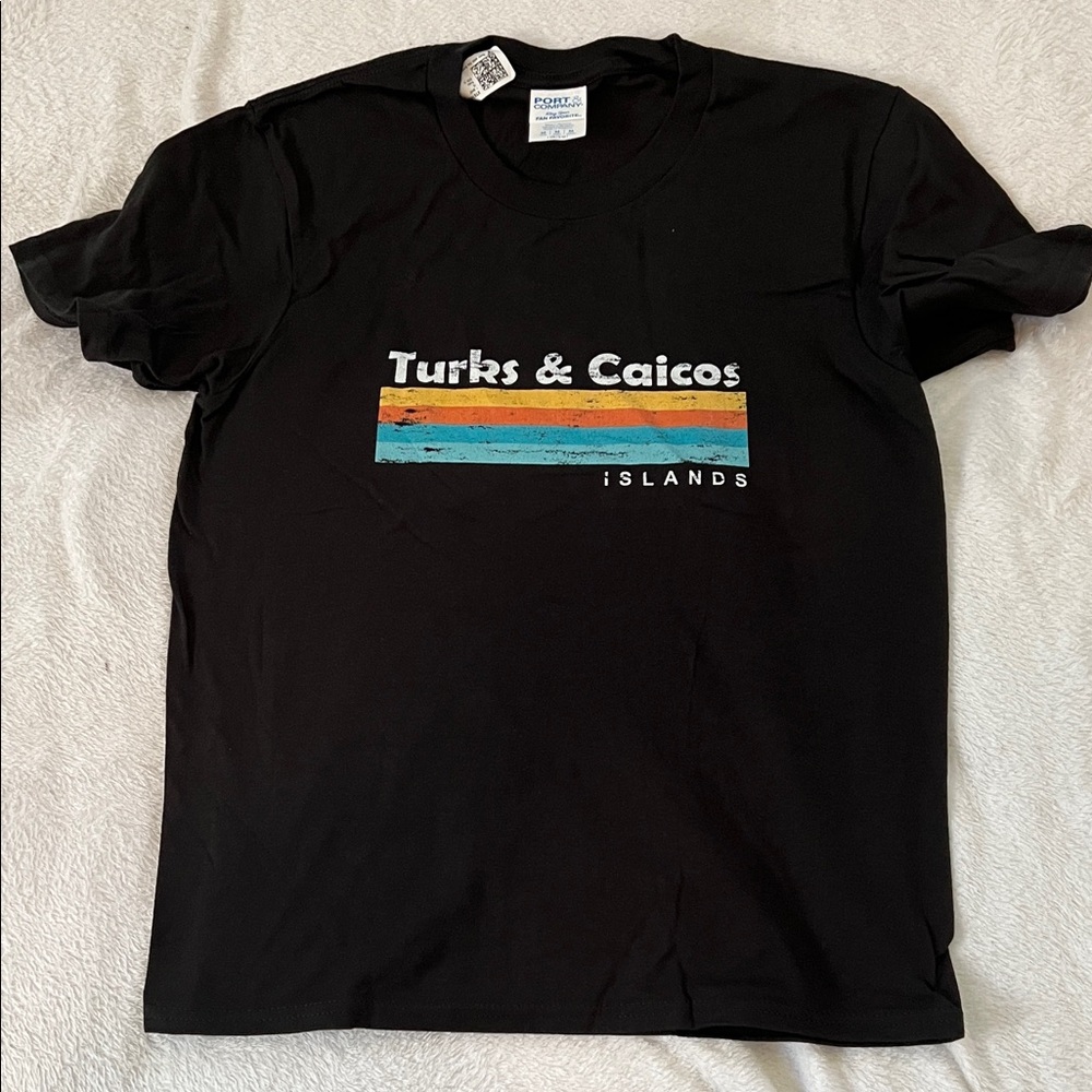 Black Turks & Caicos Souvenir Graphic T-Shirt (Youth M)